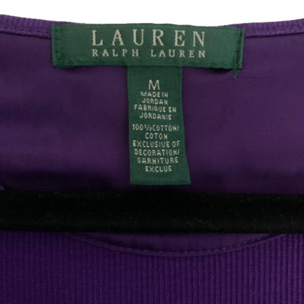 LAUREN RALPH LAUREN‎ Purple Ribbed Cotton Sheath Dress - Picture 12 of 14